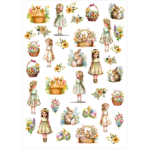 Rizspapir - A4 - FPR-K112 - Húsvéti Virágoslány