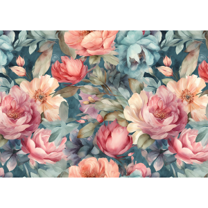 Rizspapír - A3 - FPR-A3004 - Shabby virágok