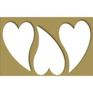 Styrofoam Figure Set, 6-12cm - Heart, curved
