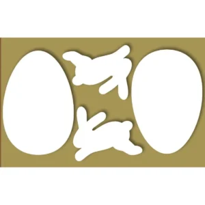 Styrofoam Figure Set, 6-12cm - Small Rabbits with Eggs